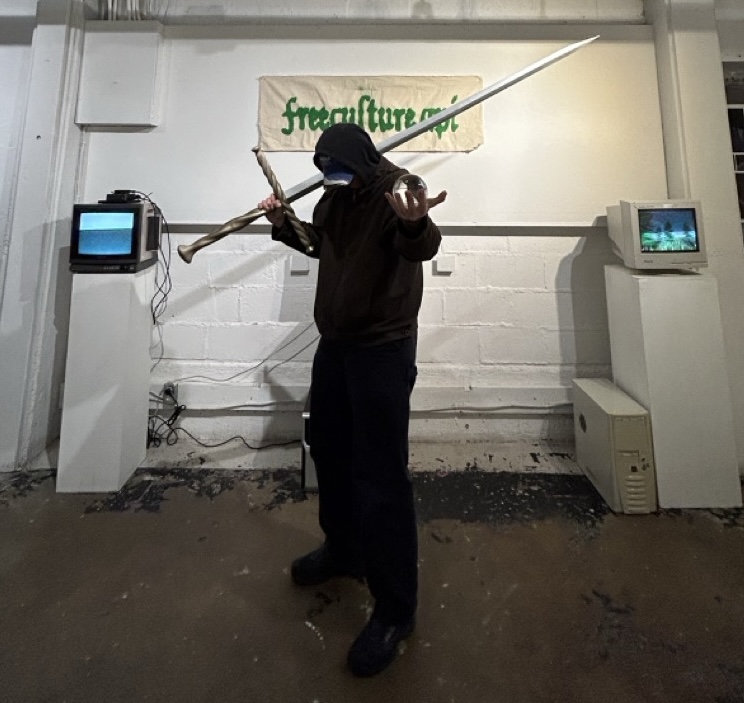 Holding the Orb and Sword